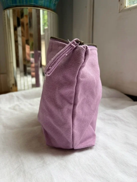 Pact Lavender Canvas Zip Pouch with Embroidered Logo - Picture 7 of 8